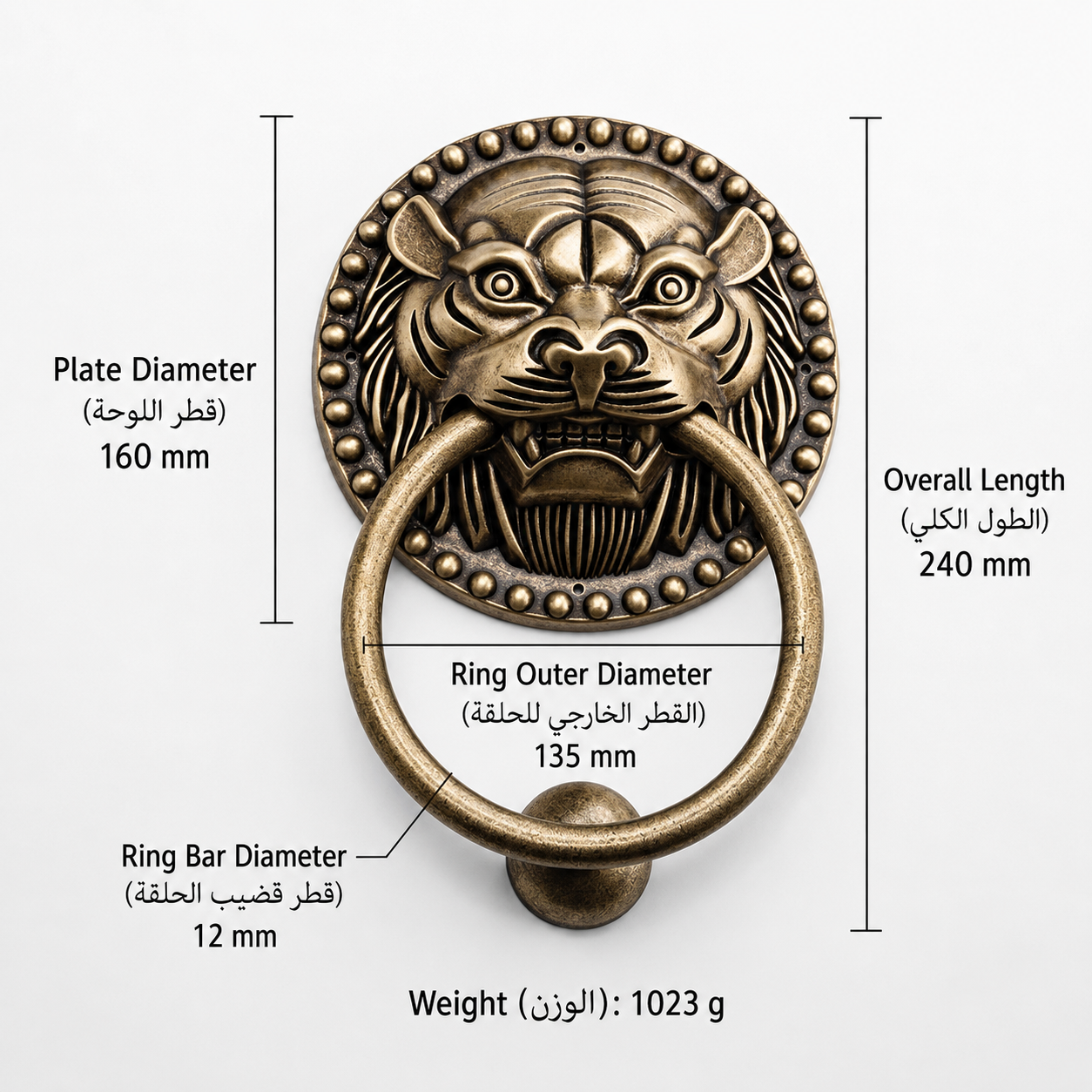 Entry Door Handles & Locks T0201 in Solid brass for entry doors and interior doors, product number T0201, T0201 - Antique bronze - 160mm