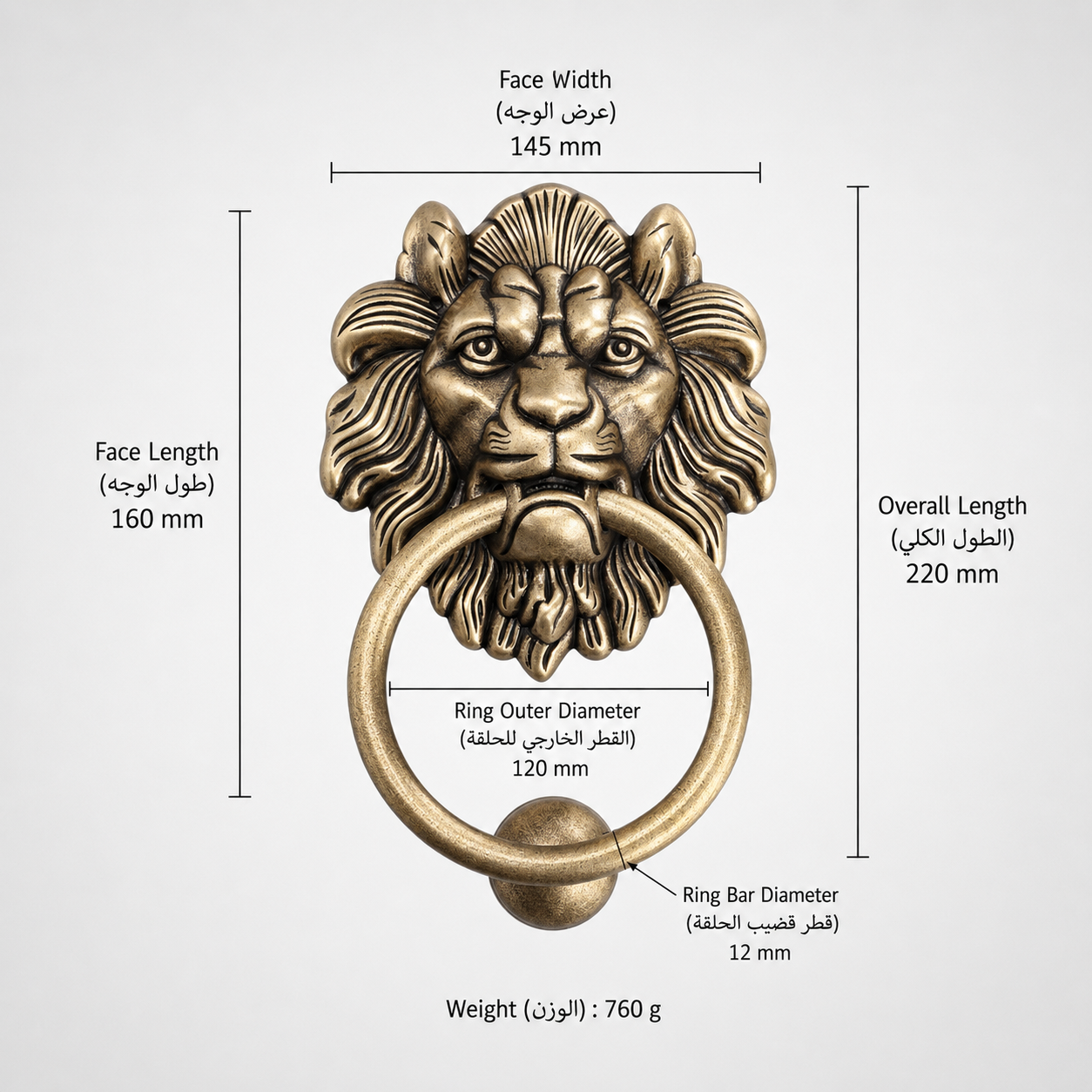 Entry Door Handles & Locks T0405 in Solid brass for entry doors and interior doors, product number T0405, T0405 - Antique bronze - Face length 145mm