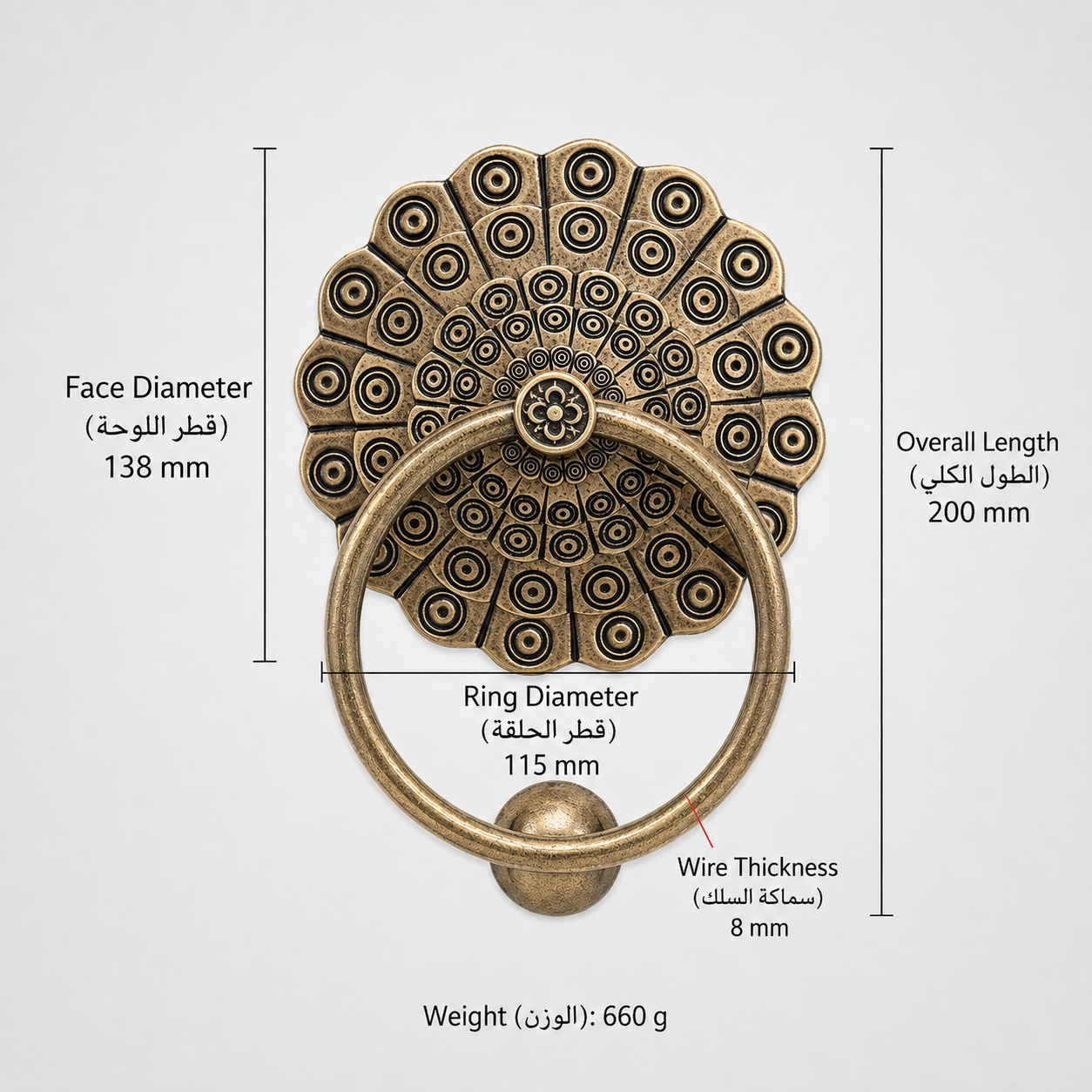 Entry Door Handles & Locks T0701 in Solid brass for entry doors and interior doors, product number T0701, T0701 - Antique bronze - 138mm