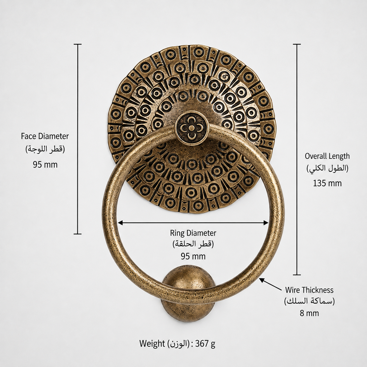 Entry Door Handles & Locks T0701 in Solid brass for entry doors and interior doors, product number T0701, T0701 - Antique bronze - 95mm