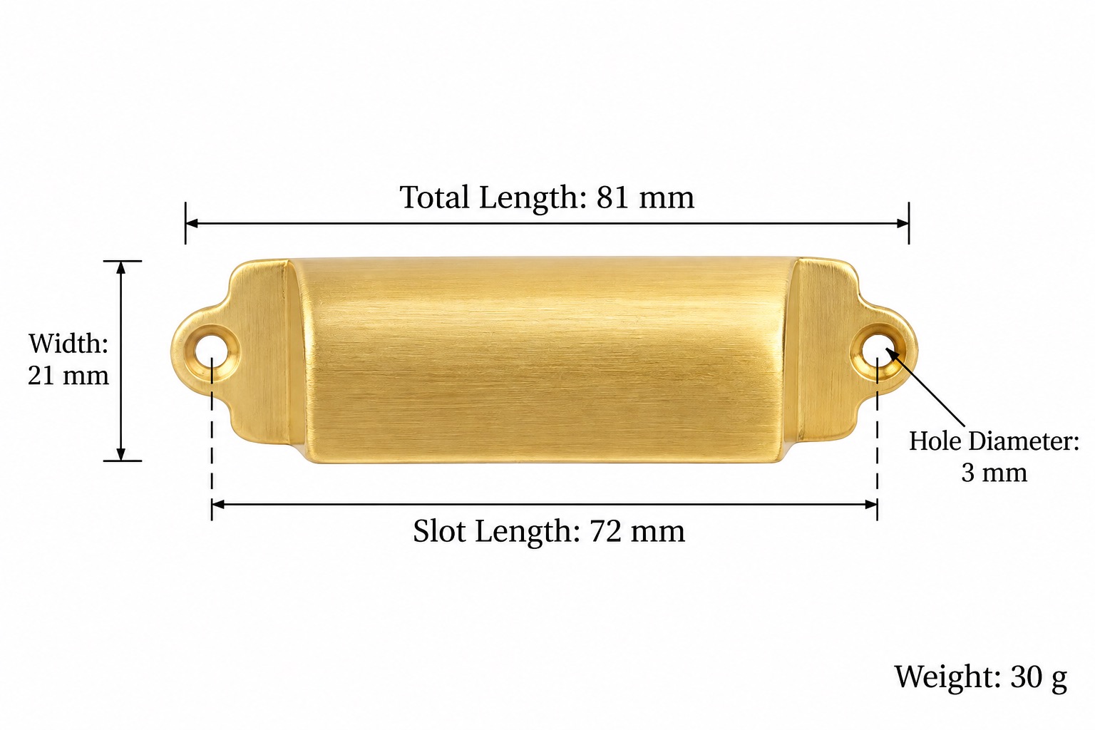Classic Handles & Knobs T2002 in Solid brass for cabinets, wardrobes and furniture, product number T2002, T2002 - Matte