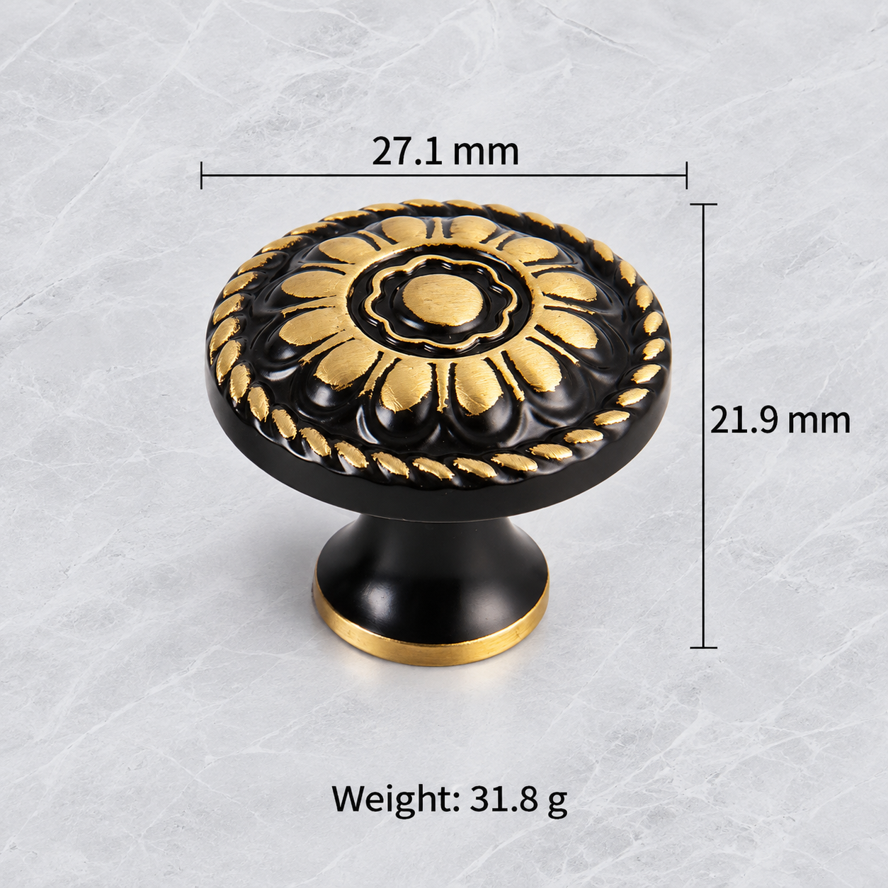 Classic Handles & Knobs T26008 in Solid brass for cabinets, wardrobes and furniture, product number T26008, T26008 - 271mm