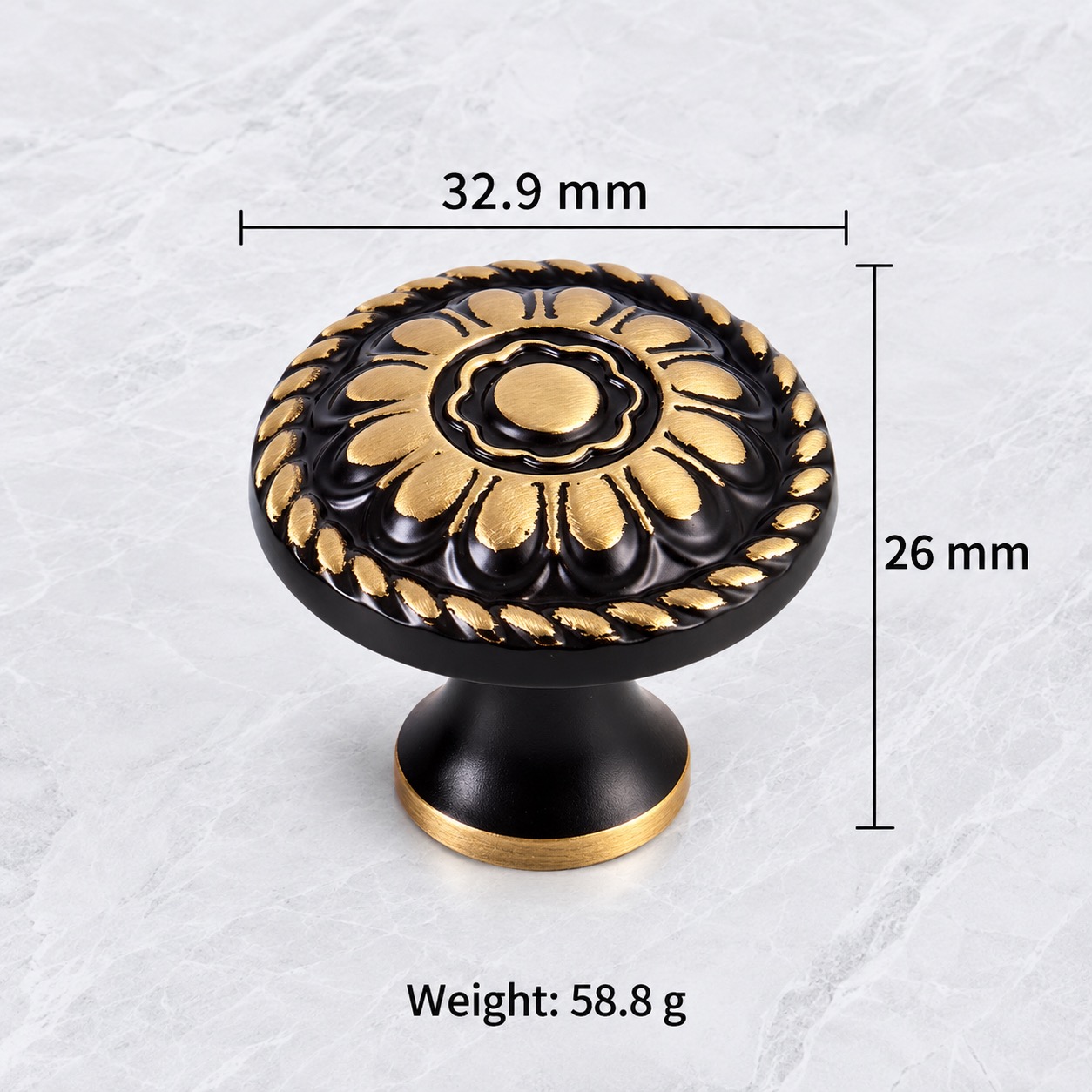 Classic Handles & Knobs T26008 in Solid brass for cabinets, wardrobes and furniture, product number T26008, T26008 - 329mm