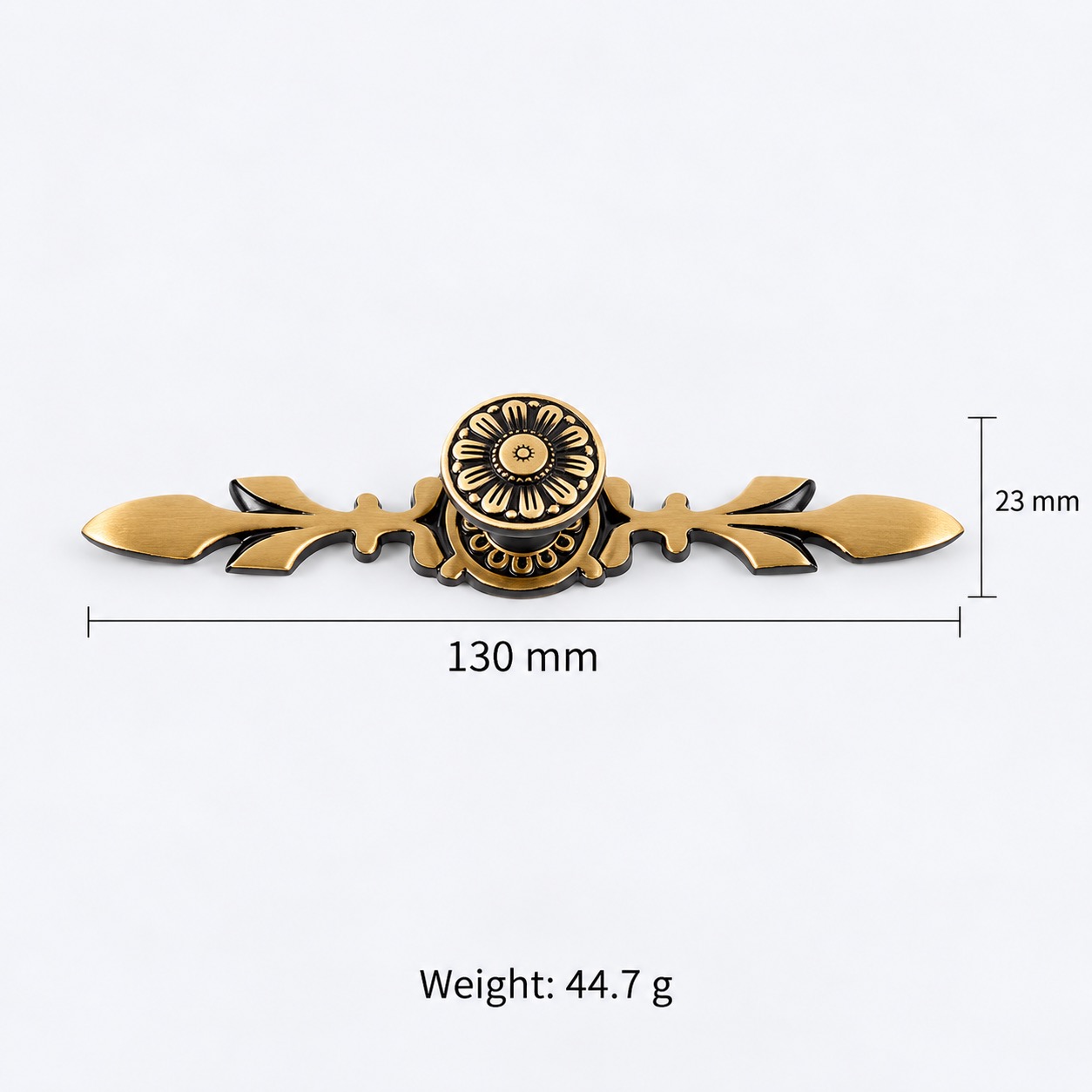 Classic Handles & Knobs T26010 in Solid brass for cabinets, wardrobes and furniture, product number T26010, T26010 - 130mm
