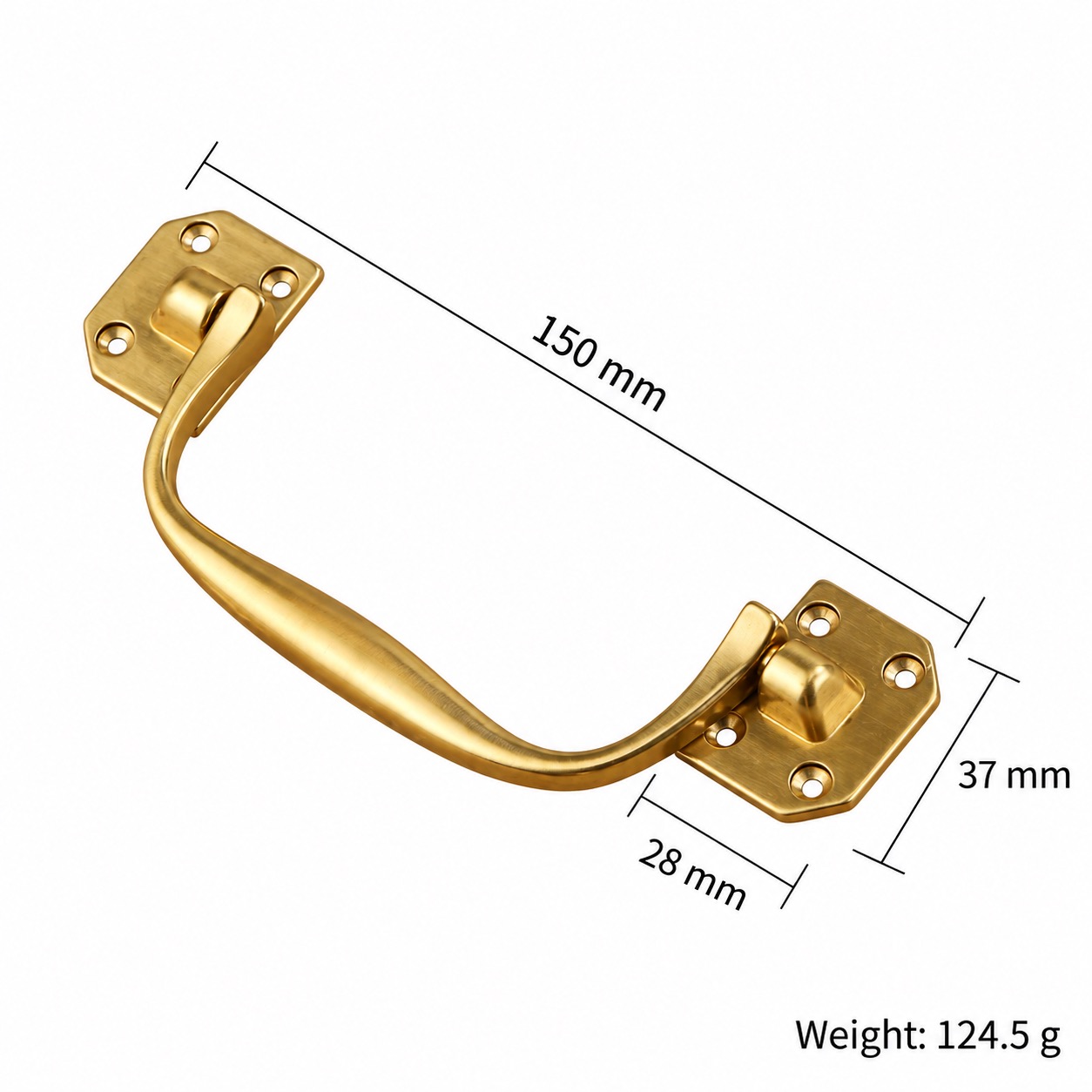 Classic Handles & Knobs T2907 in Solid brass for cabinets, wardrobes and furniture, product number T2907, T2907 - Brass
