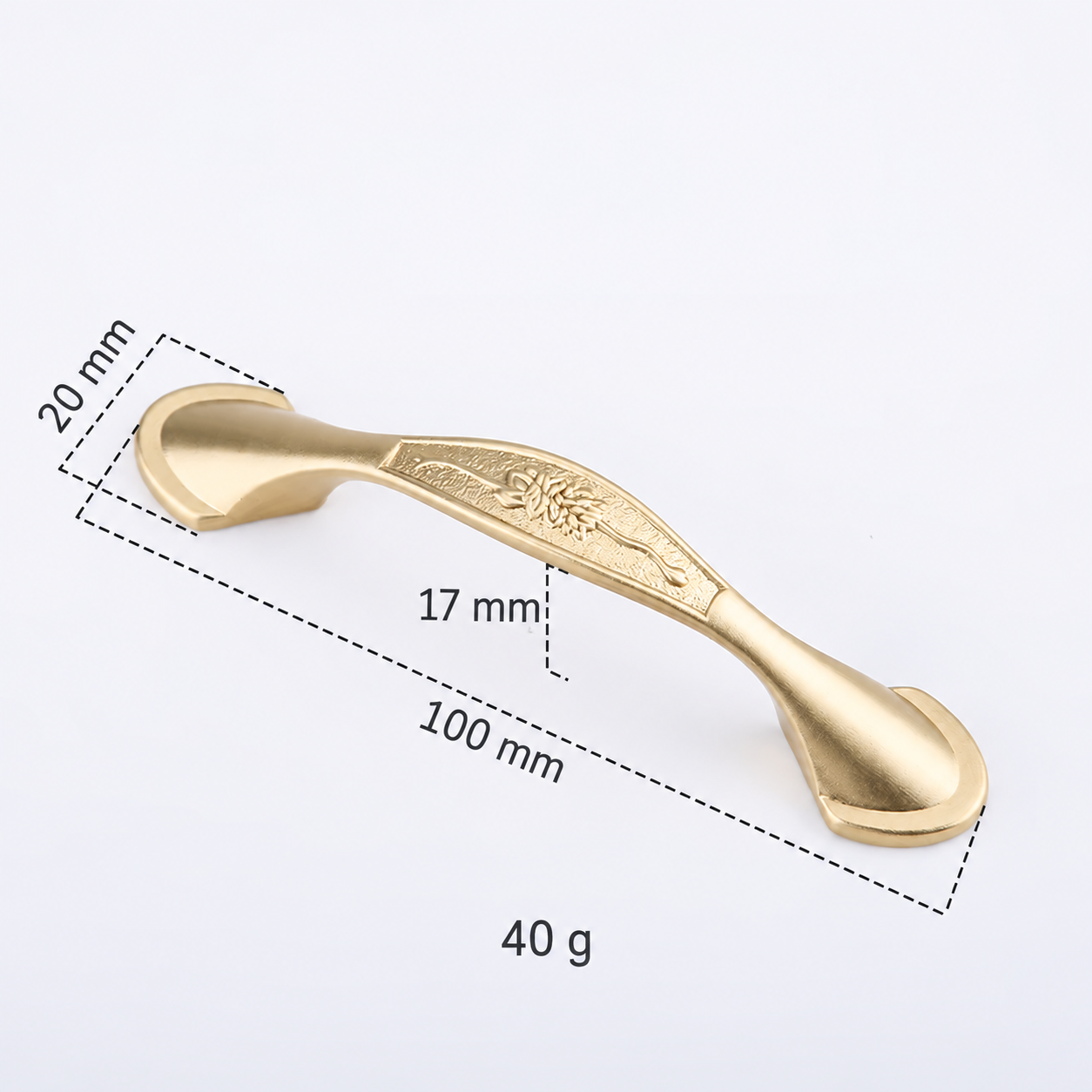 Classic Handles & Knobs T2924 in Solid brass for cabinets, wardrobes and furniture, product number T2924, T2924 - Matte - 100mm