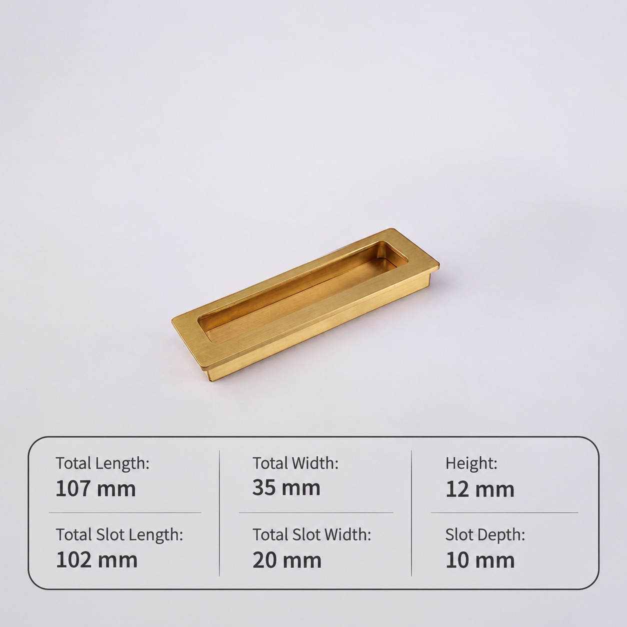 Modern Handles & Knobs T2120 in Solid brass for cabinets, wardrobes and furniture, product number T2120, T2120 - Matte - 107mm
