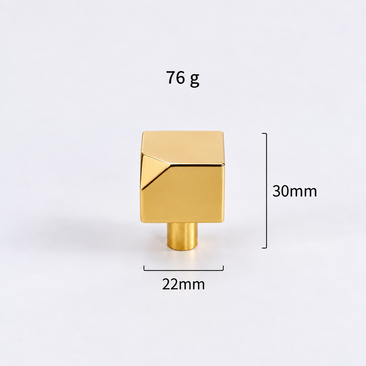 Modern Handles & Knobs T26038A in Solid brass for cabinets, wardrobes and furniture, product number T26038A, T26038A - Gold