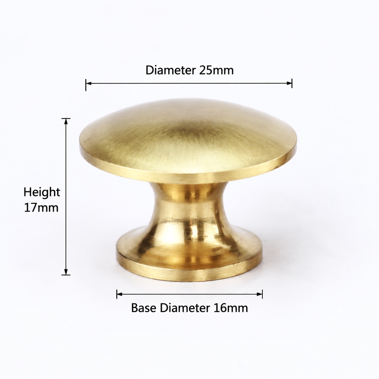 Modern Handles & Knobs T2617 in Solid brass for cabinets, wardrobes and furniture, product number T2617, T2617 - Matte