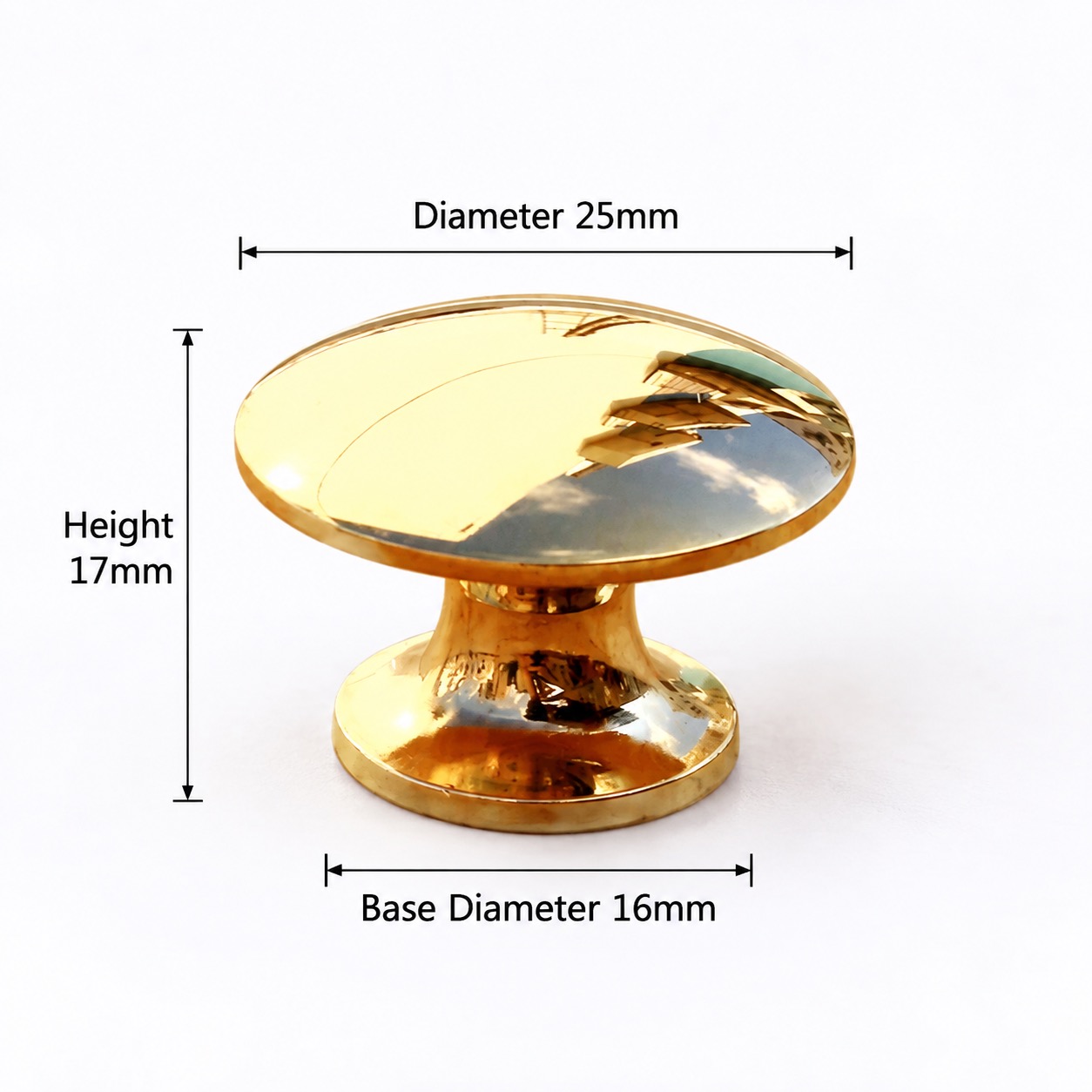 Modern Handles & Knobs T2617 in Solid brass for cabinets, wardrobes and furniture, product number T2617, T2617 - Mirror polished