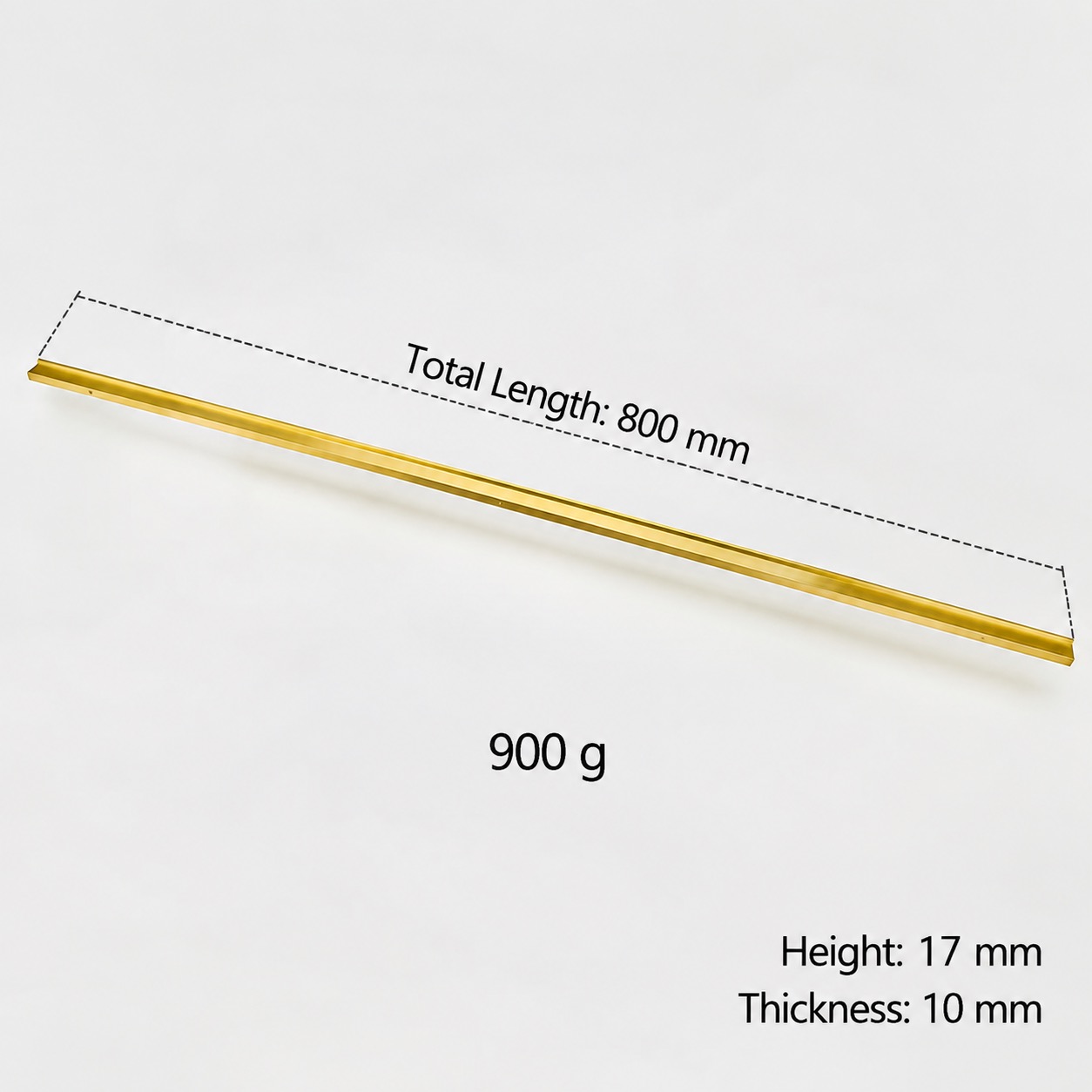 Modern Handles & Knobs T2920 in Solid brass for cabinets, wardrobes and furniture, product number T2920, T2920 - Matte - 800mm
