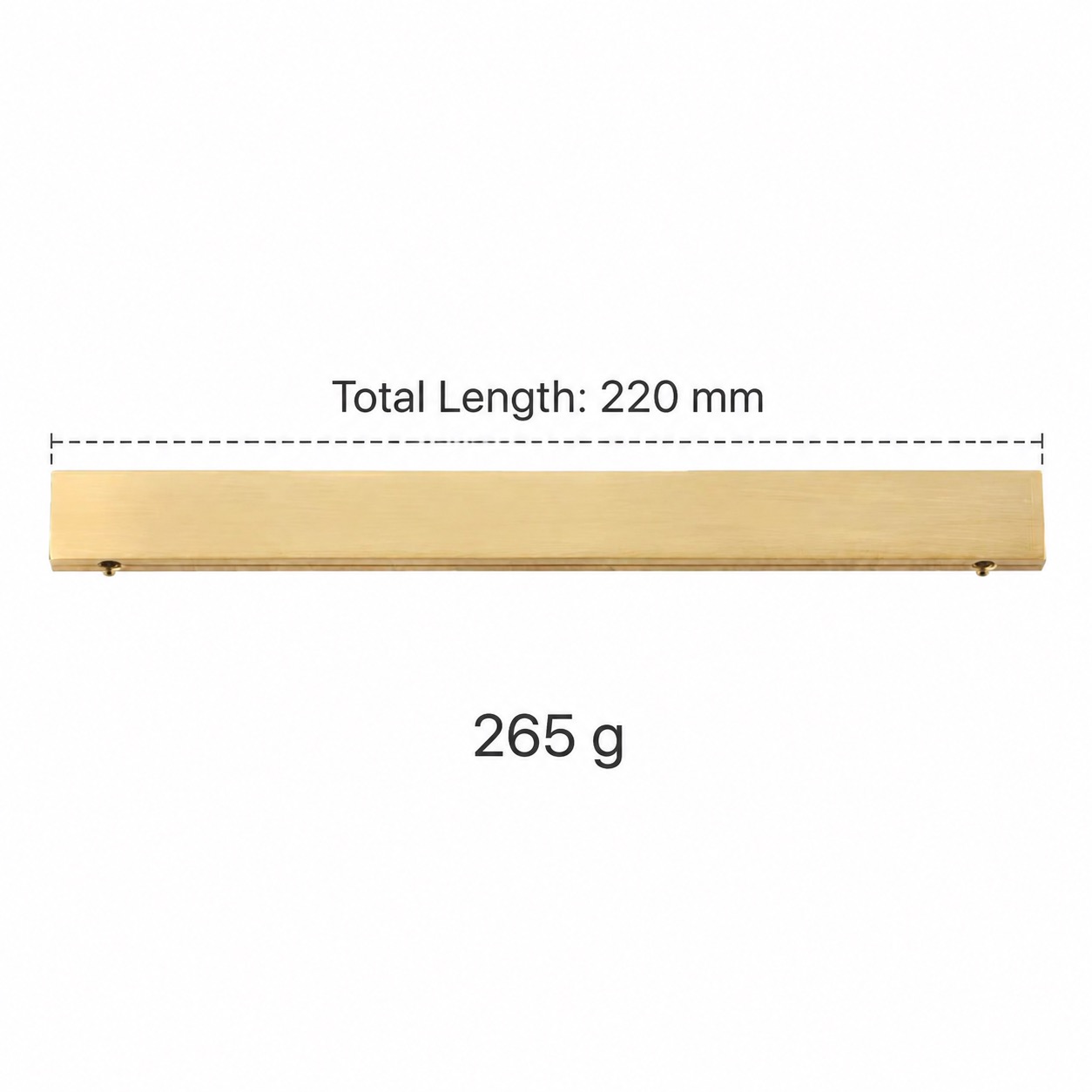 Modern Handles & Knobs T2927 in Solid brass for cabinets, wardrobes and furniture, product number T2927, T2927 - Matte - 220mm
