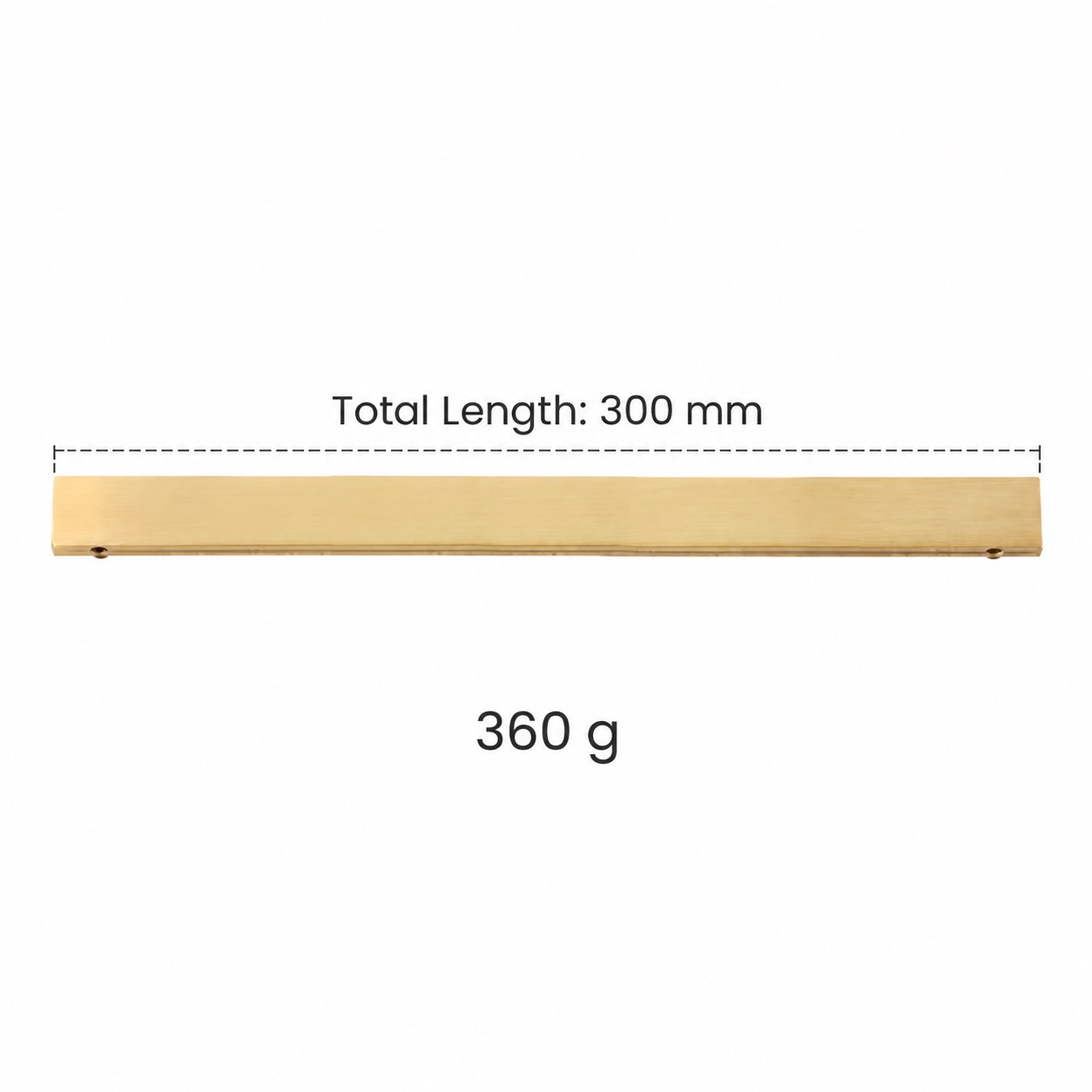 Modern Handles & Knobs T2927 in Solid brass for cabinets, wardrobes and furniture, product number T2927, T2927 - Matte - 300mm