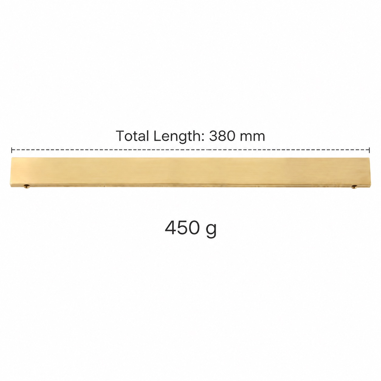 Modern Handles & Knobs T2927 in Solid brass for cabinets, wardrobes and furniture, product number T2927, T2927 - Matte - 380mm