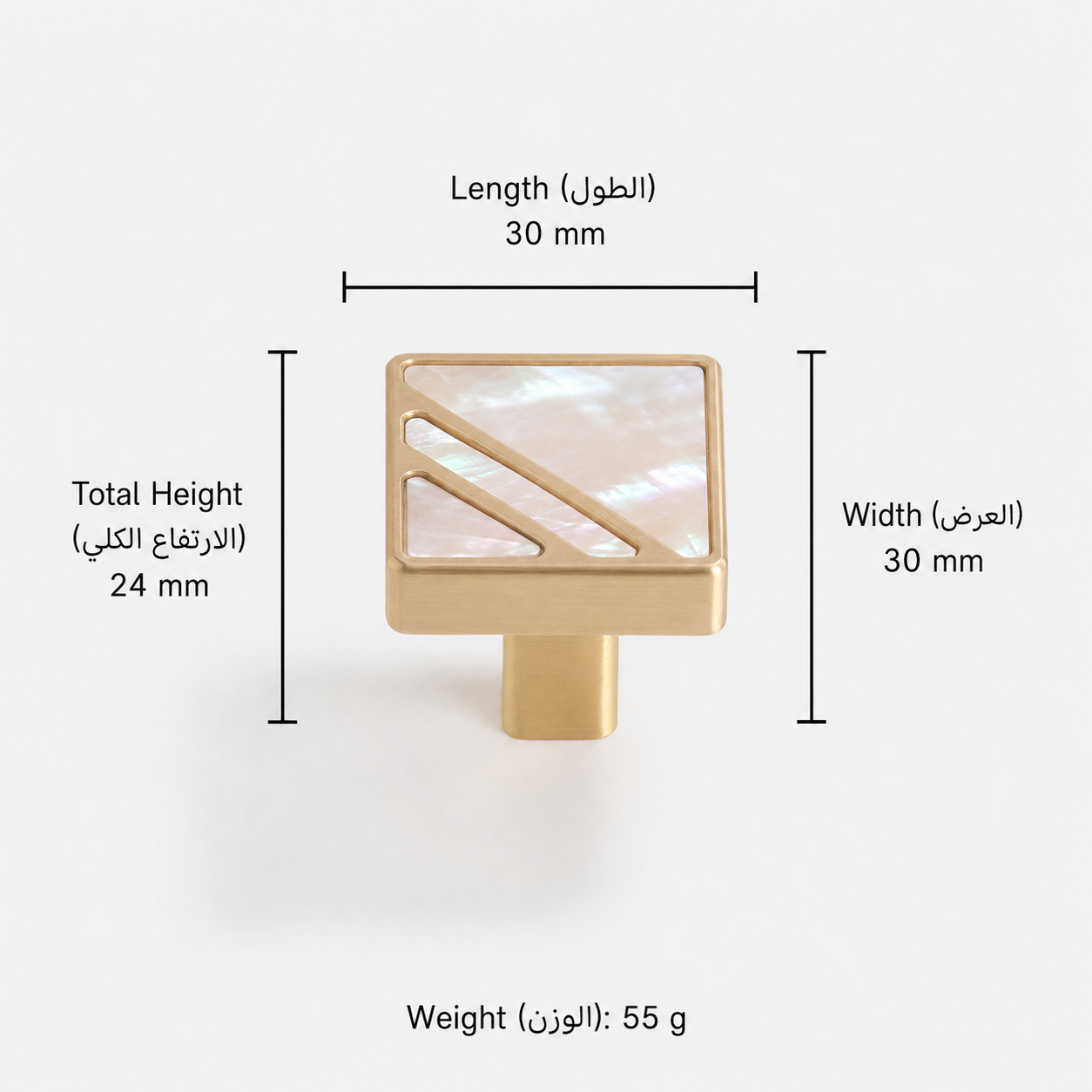 拉手与旋钮现代款T2945，实心黄铜，适用于橱柜、衣柜与家具，产品编号 T2945, T2945白-30mm