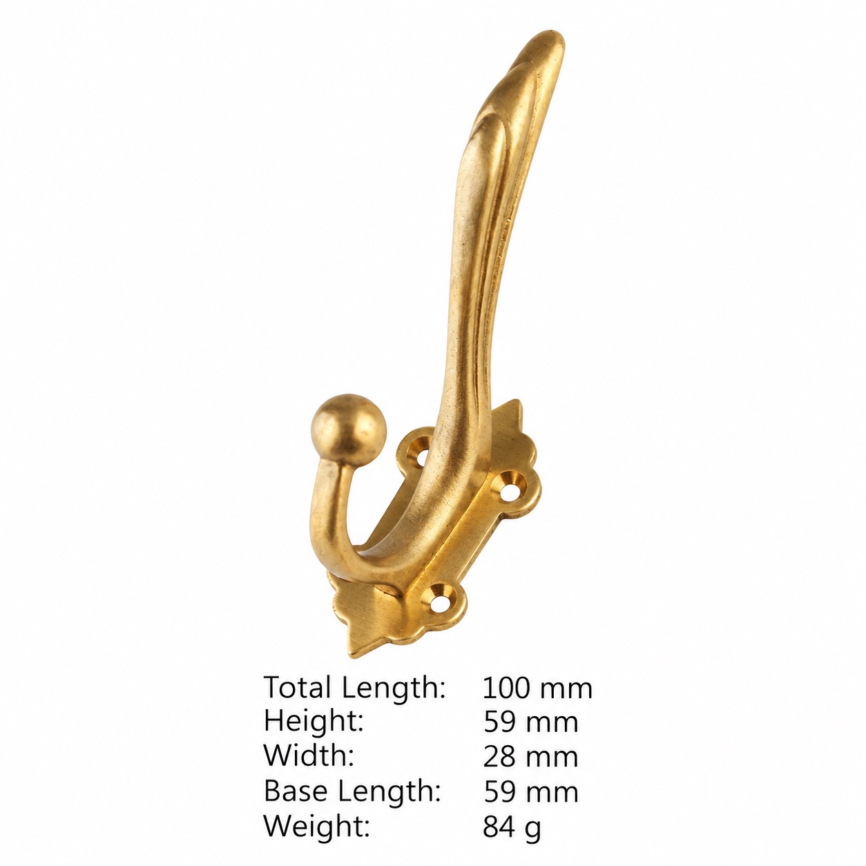 Hooks & Wall Mounts T1606 in Solid brass for wall-mounted storage and utility areas, product number T1606, T1606 - Brass