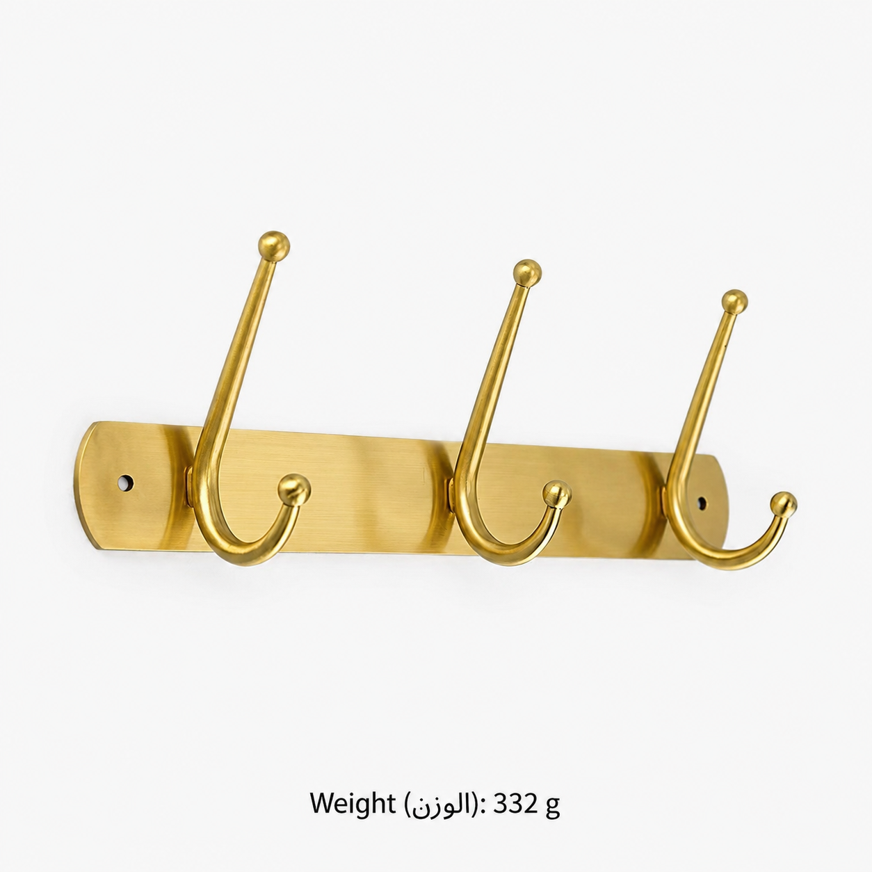 Hooks & Wall Mounts T1607 in Solid brass for wall-mounted storage and utility areas, product number T1607, T1607 - Three - hook Brass