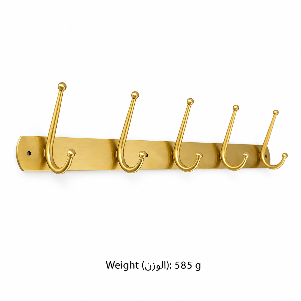 Hooks & Wall Mounts T1607 in Solid brass for wall-mounted storage and utility areas, product number T1607, T1607 - Five - hook Brass