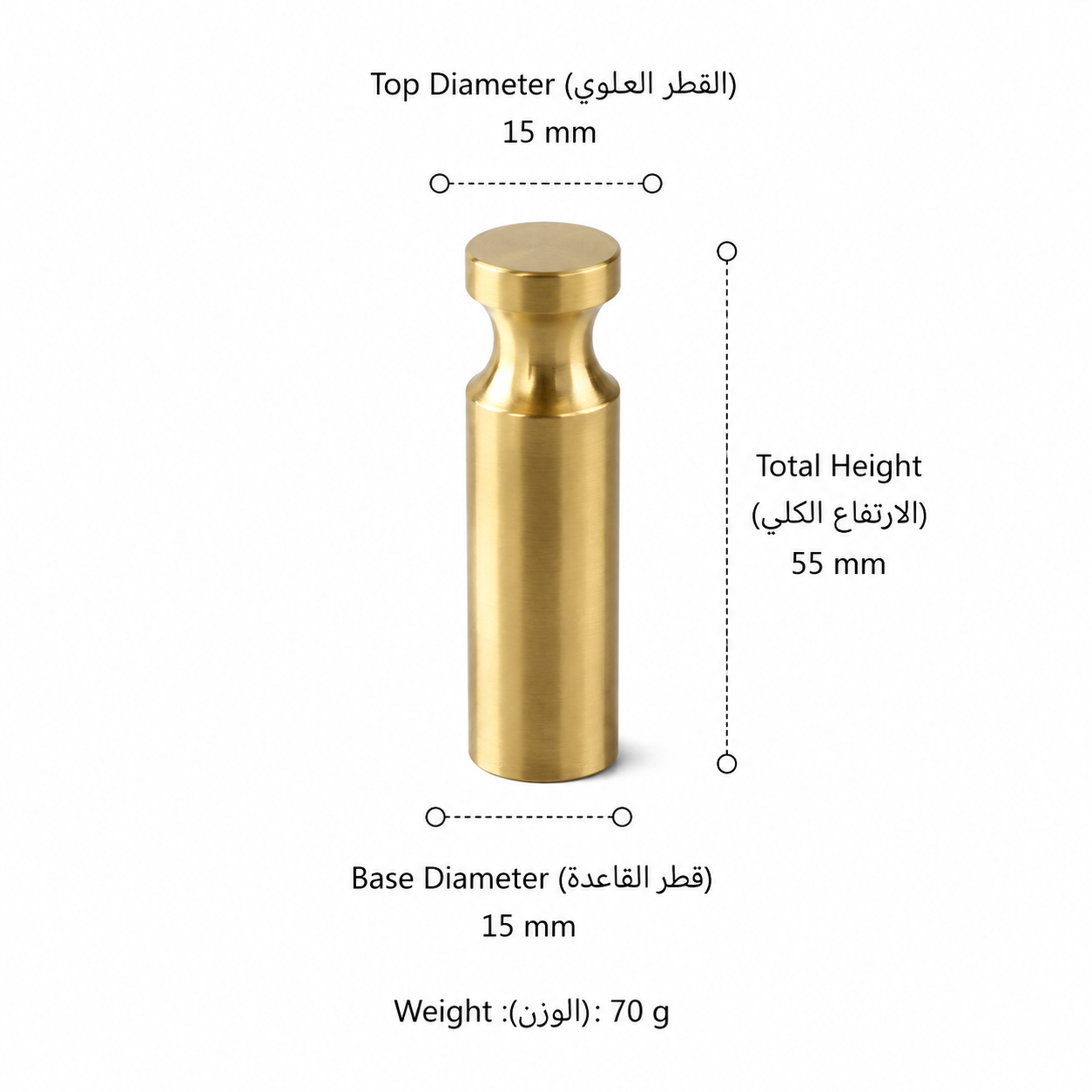 Hooks & Wall Mounts T1623 in Solid brass for wall-mounted storage and utility areas, product number T1623, T1623 - Matte - 55mm