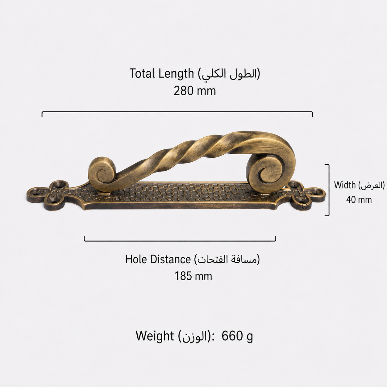 أقفال ومقابض ومصدات الأبواب T2912 من نحاس صلب، مناسب لـمشاريع الأبواب وإكسسواراتها، رقم المنتج T2912, T2912 - كبير - برونزي عتيق