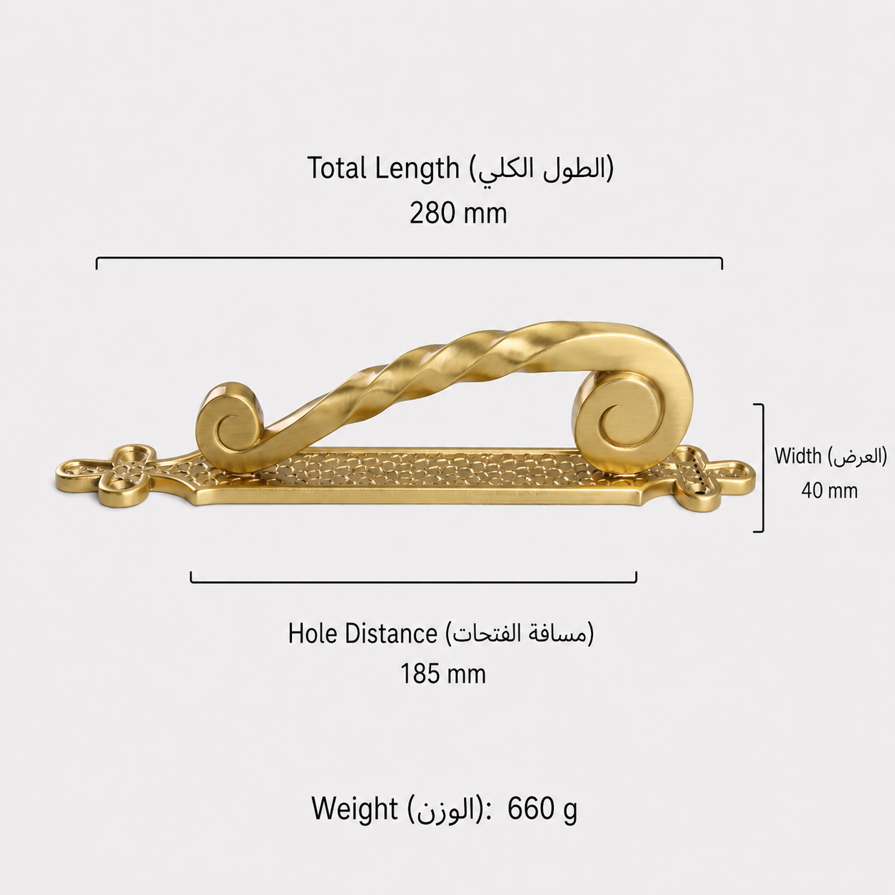 أقفال ومقابض ومصدات الأبواب T2912 من نحاس صلب، مناسب لـمشاريع الأبواب وإكسسواراتها، رقم المنتج T2912, T2912 - كبير - مطفي