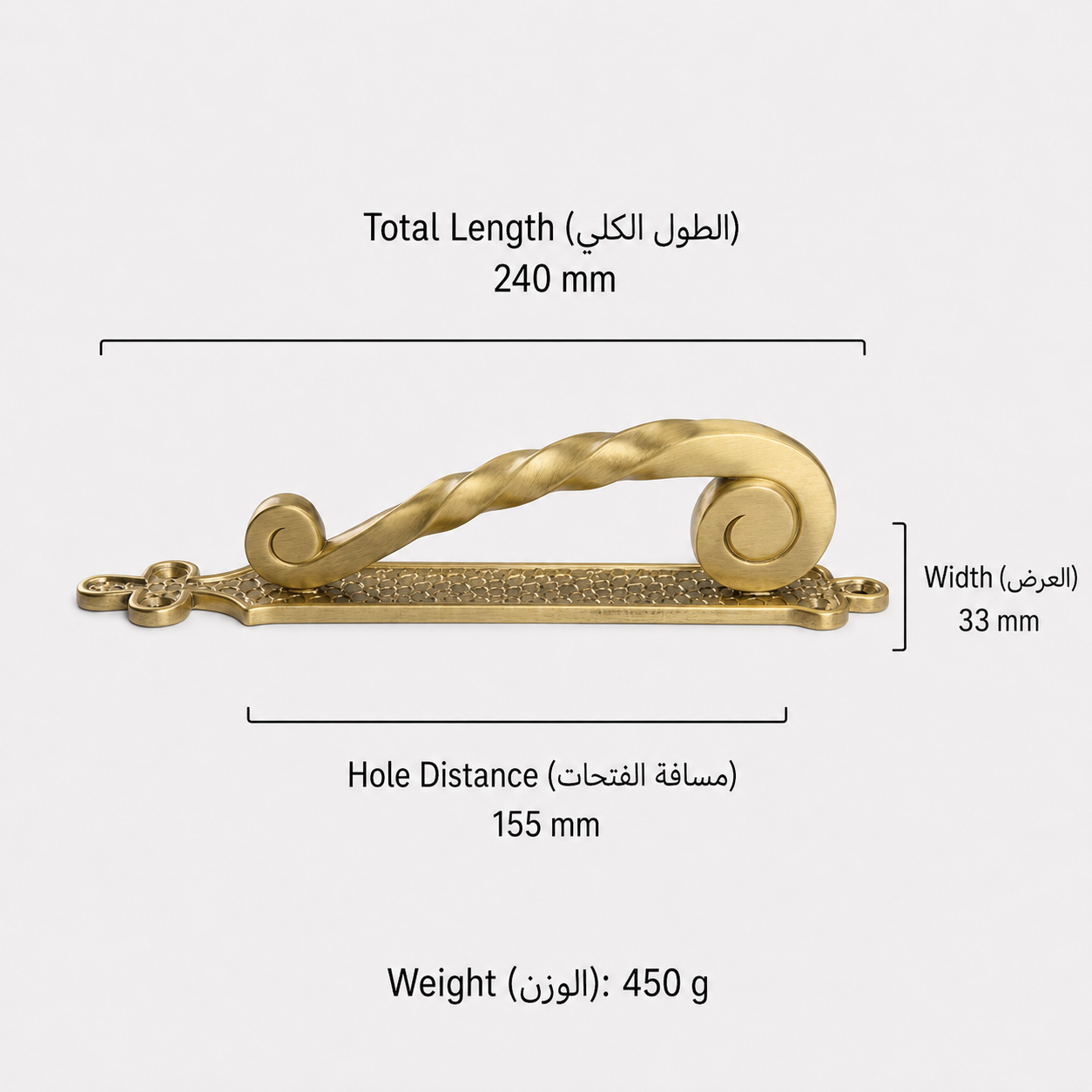 أقفال ومقابض ومصدات الأبواب T2912 من نحاس صلب، مناسب لـمشاريع الأبواب وإكسسواراتها، رقم المنتج T2912, T2912 - صغير - مطفي